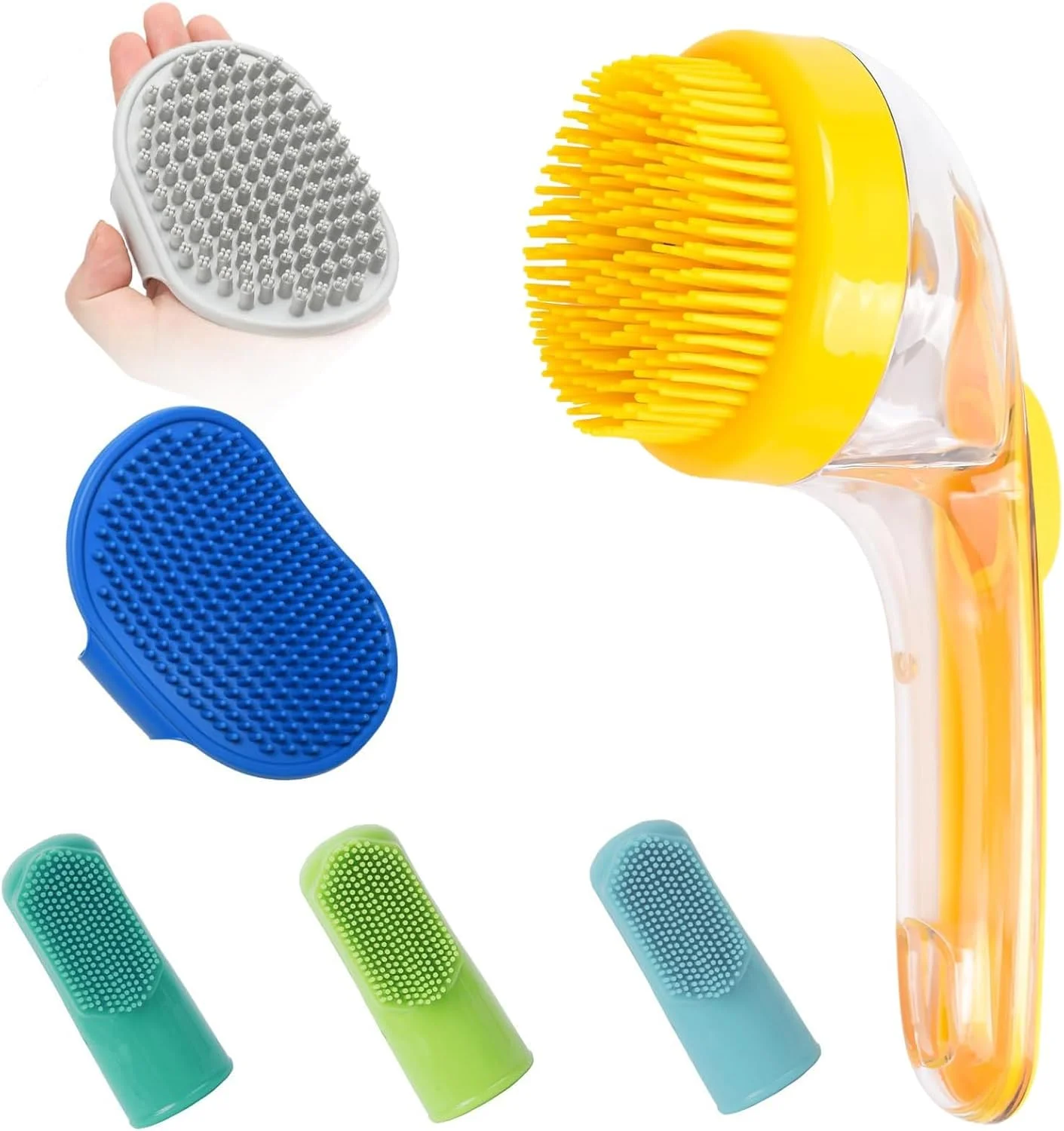 برس نظافت سگ، برس شامپو سگ و ایجاد کننده حباب | ماساژور حمام توله سگ خانگی برای اسپا، خانه، کمپینگ در فضای باز و داخل خانه برس نظافت سگ، برس شامپو سگ و ایجاد کننده حباب | ماساژور حمام توله سگ خانگی برای اسپا، خانه، کمپینگ در فضای باز و داخل خانه