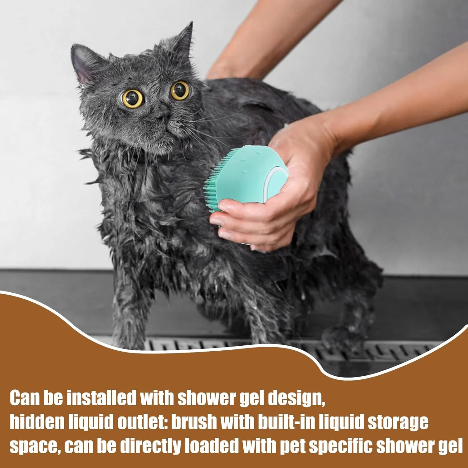 برس حمام سگ - برس ماساژ حمام حیوانات خانگی با پخش کننده صابون - شانه ماساژ ابزار نظافت حیوانات خانگی برای بچه گربه ها توله سگ ها هتل اسپا سرپوشیده