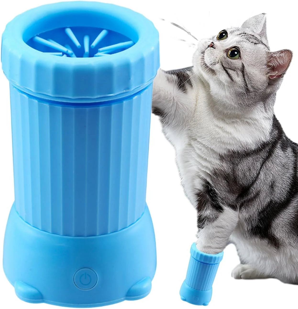 دستگاه شستشوی پنجه سگ | دستگاه شستشوی هوشمند با شارژ USB، دستگاه شستشوی خودکار پنجه برای سگ های متوسط | مناسب پیاده روی، مسافرت، توله سگ و بچه گربه