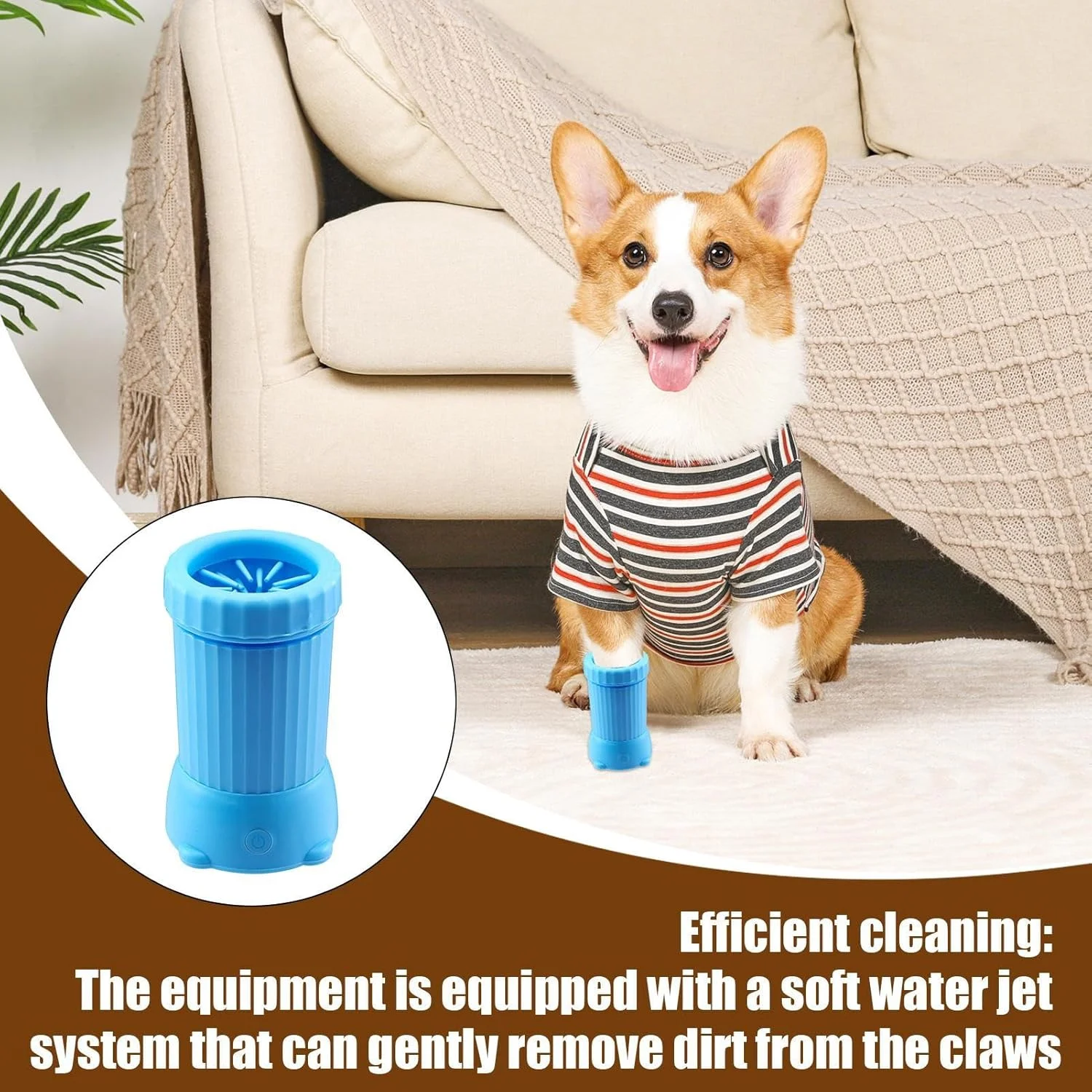 دستگاه شستشوی پنجه سگ، دستگاه شستشوی هوشمند با شارژ USB - دستگاه شستشوی پنجه اتوماتیک هوشمند برای سگ های متوسط | مناسب برای پیاده روی، مسافرت، توله سگ و بچه گربه دستگاه شستشوی پنجه سگ، دستگاه شستشوی هوشمند با شارژ USB - دستگاه شستشوی پنجه اتوماتیک هوشمند برای سگ های متوسط | مناسب برای پیاده روی، مسافرت، توله سگ و بچه گربه