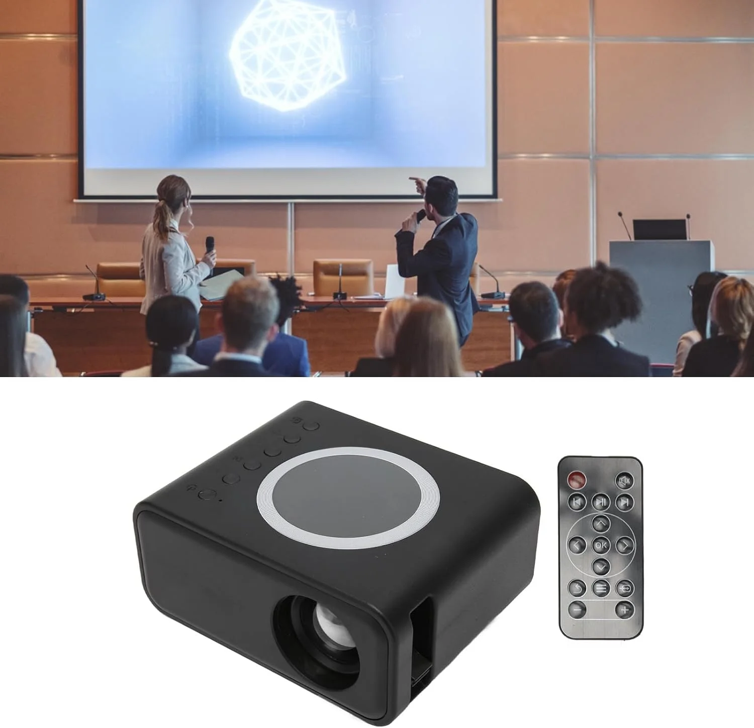 پروژکتور قابل حمل Zudoo، پروژکتور کوچک وای فای 1080p با قابلیت اتصال سیمی و بی سیم به گوشی، پروژکتور LED سینمای خانگی با کنترل از راه دور برای سیستم عامل های اندروید و آی او اس (مشکی) پروژکتور قابل حمل Zudoo، پروژکتور کوچک وای فای 1080p با قابلیت اتصال سیمی و بی سیم به گوشی، پروژکتور LED سینمای خانگی با کنترل از راه دور برای سیستم عامل های اندروید و آی او اس (مشکی)