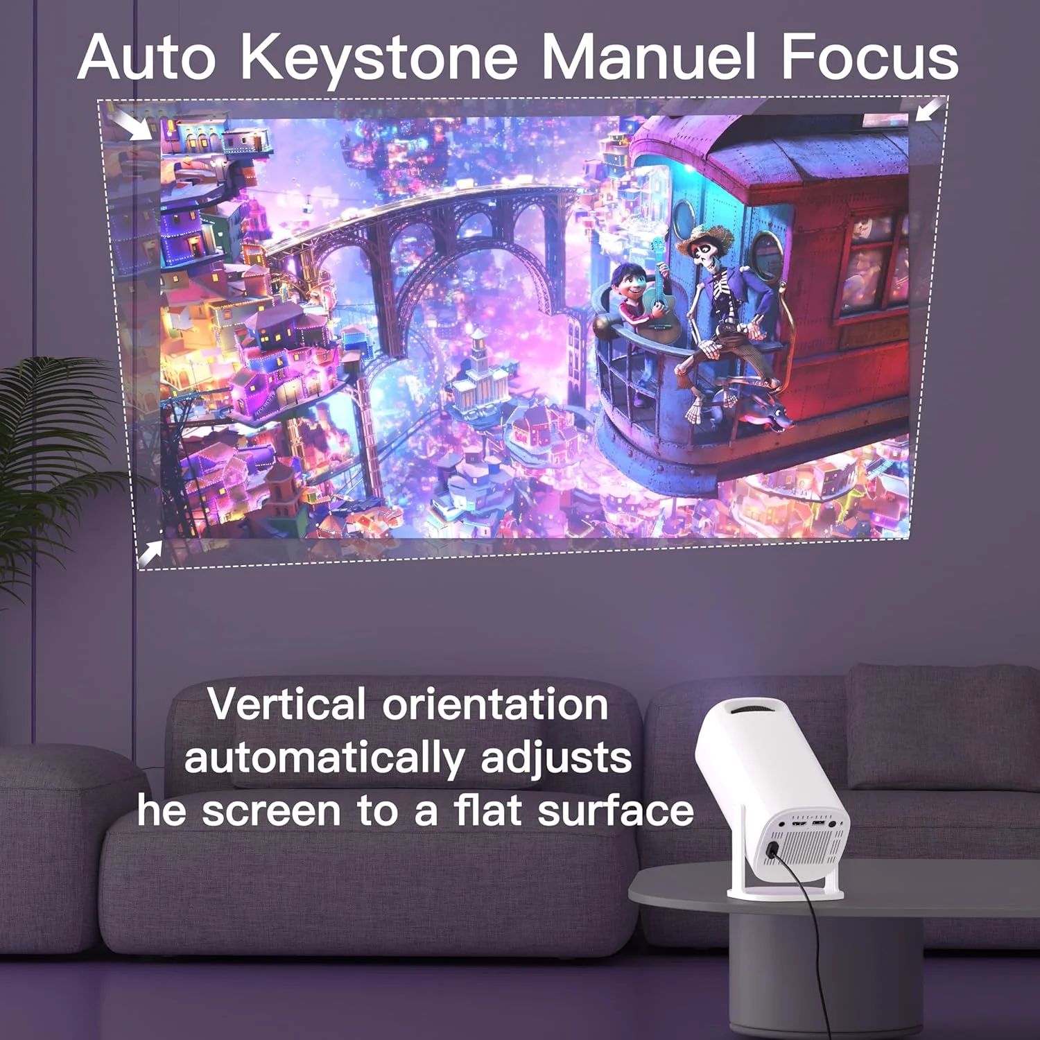 پروژکتور مینی خانگی YumCute با کیفیت اصلی 1080P FHP و پشتیبانی از 4K، پروژکتور هوشمند قابل حمل WiFi6 BT 5.4 Android 11، تصحیح خودکار افقی با قابلیت چرخش 180 درجه، پروژکتور فیلم فضای باز سازگار با تلفن پروژکتور مینی خانگی YumCute با کیفیت اصلی 1080P FHP و پشتیبانی از 4K، پروژکتور هوشمند قابل حمل WiFi6 BT 5.4 Android 11، تصحیح خودکار افقی با قابلیت چرخش 180 درجه، پروژکتور فیلم فضای باز سازگار با تلفن