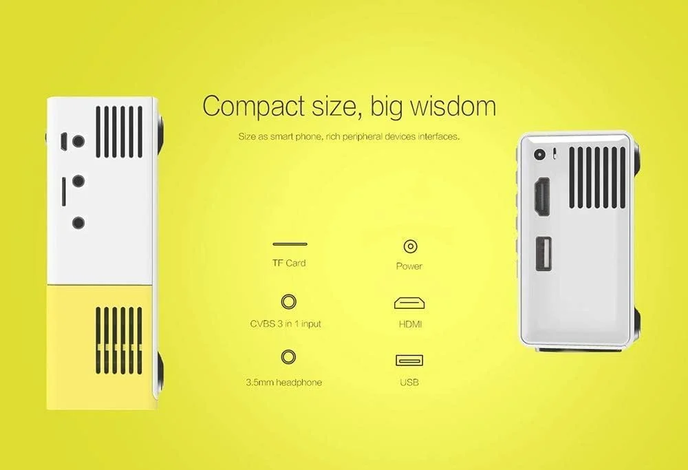 پروژکتور LED مینی قابل حمل YG-300 با رزولوشن بالا (600 لومن ویدیو 1080P) پروژکتور LED مینی قابل حمل YG-300 با رزولوشن بالا (600 لومن ویدیو 1080P)