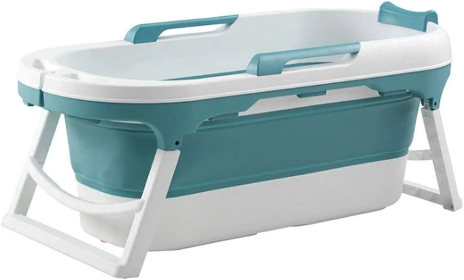 وان تاشو بزرگسال بدون برند، وان حمام قابل حمل، وان شنای کودک، مواد ایمنی PP و TPE (رنگ: آبی، اندازه: بدون پوشش)