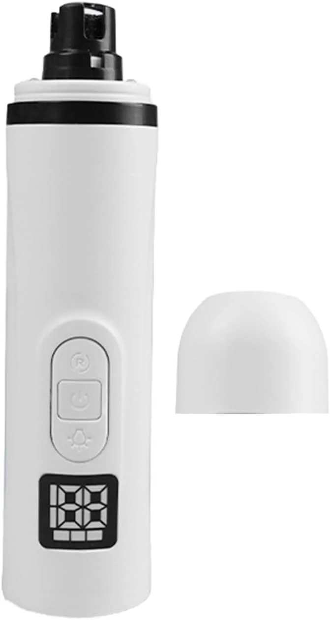 سوهان ناخن سگ - کاتر برقی بی سیم و بی صدا | دریل ناخن قابل تنظیم 2 سرعته برای سگ ها، برای پیرایش حیوانات خانگی در سفر و منزل