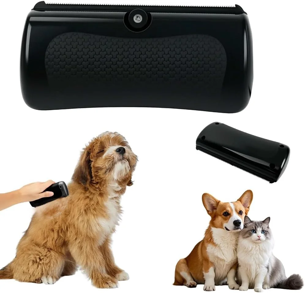 Tails 2025 Upgraded Deshedding Brush – Professional Grooming Tool for Dogs & Cats, All Hair Lengths – Ideal for Pet Owners.(Black/3pcs)