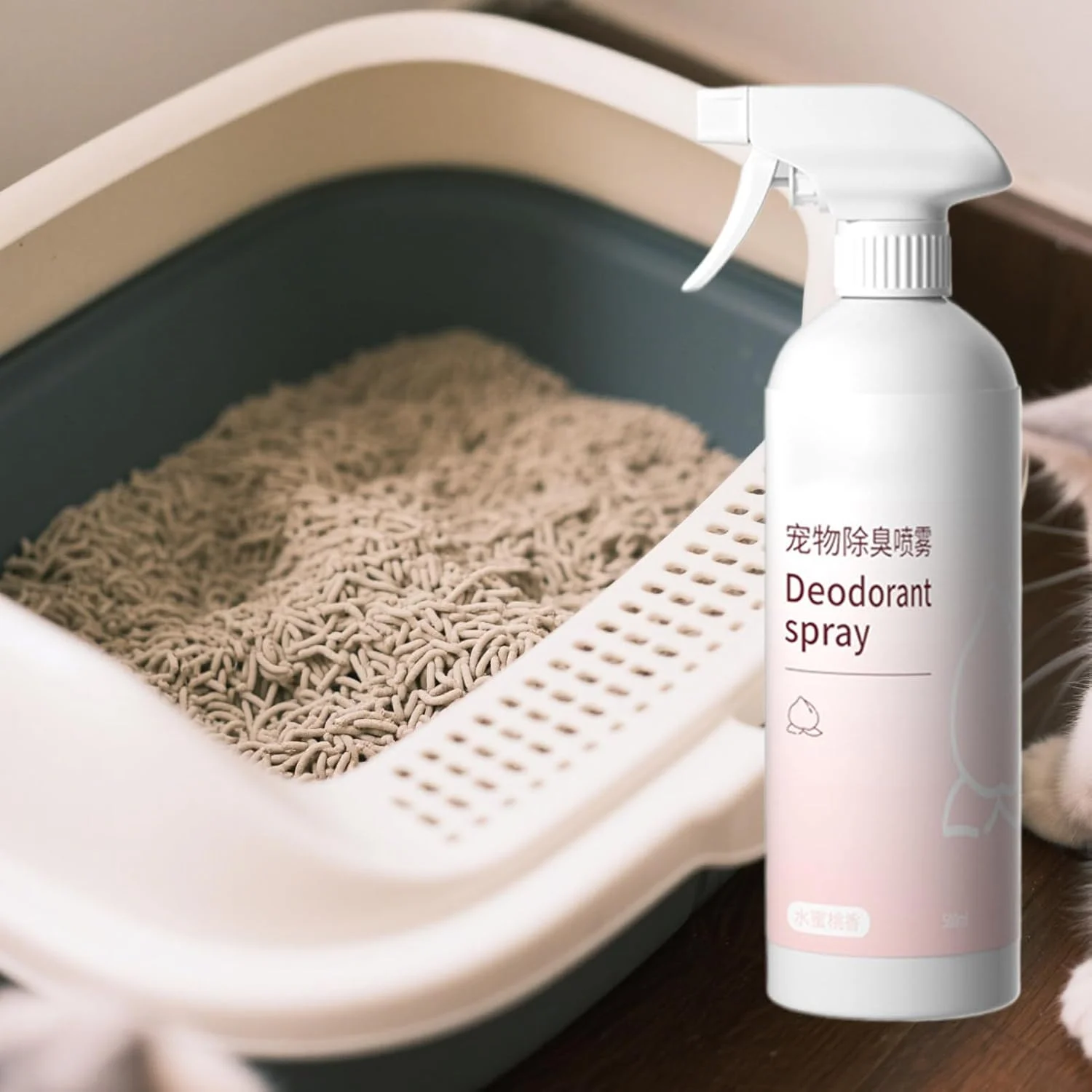 Dog Spray Deodorizer - 500ml Dog Freshener Spray,Long-Lasting Fragrance Mist for Deodorizing Pet Bedding Carpet Furniture Sofa Cat Car Home