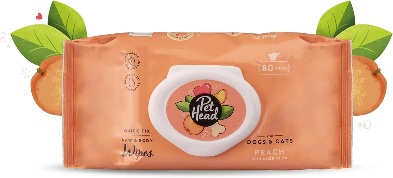 دستمال مرطوب بهداشتی سگ Company of Animals، بسته 80 عددی، برای تمیز کردن سریع