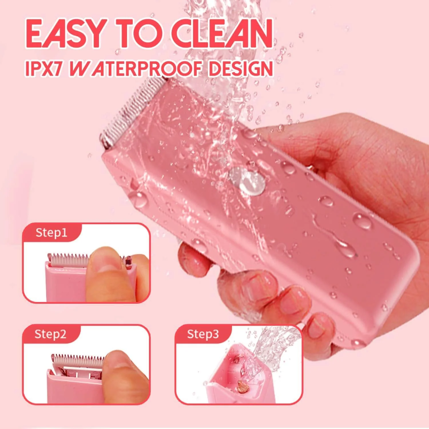 ست پیرایشگر موی حیوانات خانگی، ماشین اصلاح حرفه ای 2 در 1 سگ برای موهای ضخیم و سنگین، ماشین اصلاح پنجه سگ کم صدا با چراغ LED، ماشین ریش تراش موی حیوانات خانگی شارژی بی سیم برای سگ ها و گربه های کوچک و بزرگ (صورتی) ست پیرایشگر موی حیوانات خانگی، ماشین اصلاح حرفه ای 2 در 1 سگ برای موهای ضخیم و سنگین، ماشین اصلاح پنجه سگ کم صدا با چراغ LED، ماشین ریش تراش موی حیوانات خانگی شارژی بی سیم برای سگ ها و گربه های کوچک و بزرگ (صورتی)