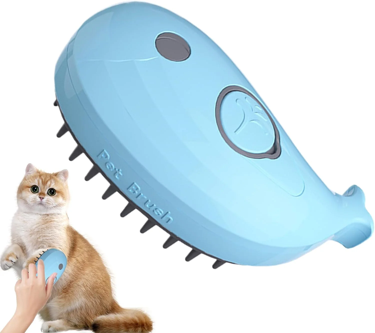 برس مه پاش گربه - برس حیوانات خانگی 4 در 1 - شانه شارژی، ابزار نظافت برای ماساژ بچه گربه، ریزش مو، دوش گرفتن، حمام کردن و تمیز کردن در محیط داخلی