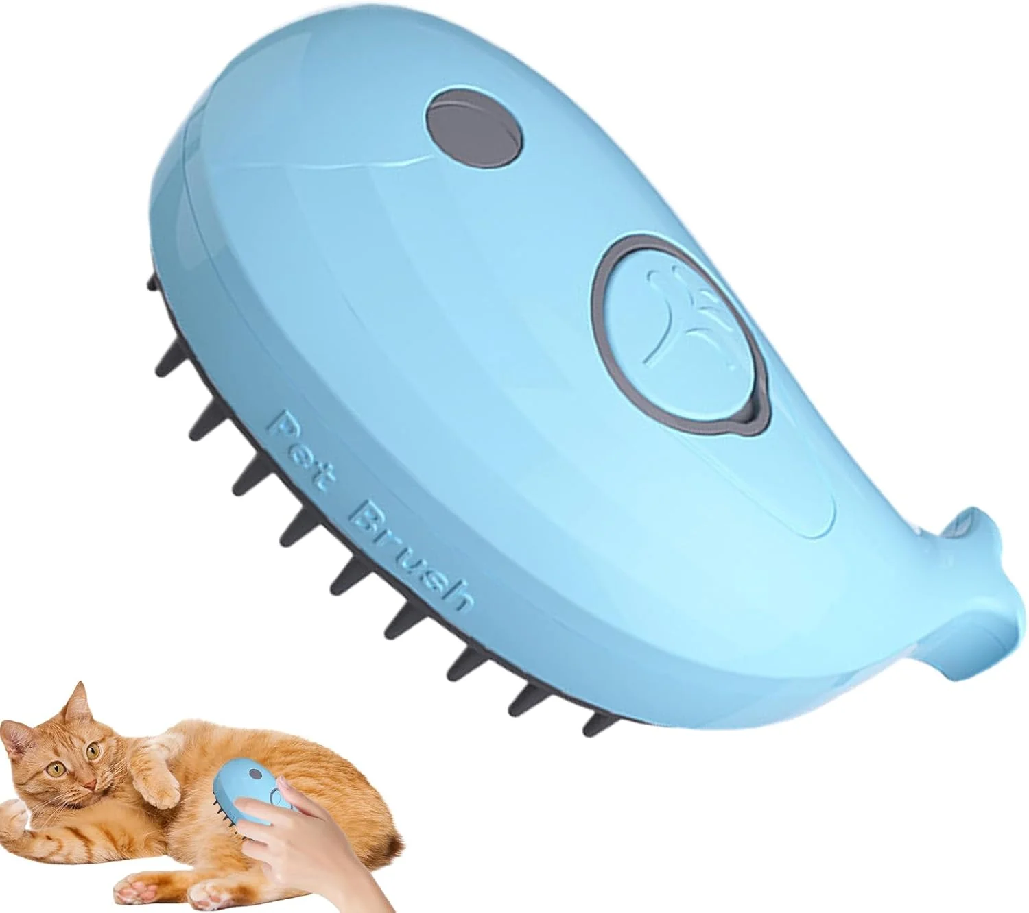 برس مه پاش گربه - برس ریزش موی گربه 4 در 1 - شانه نظافت شارژی برای مراقبت، ماساژ، حمام کردن و دوش گرفتن در داخل خانه