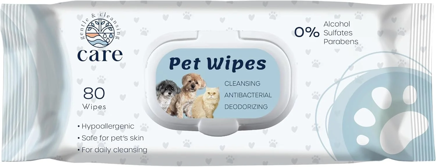 دستمال مرطوب حیوانات خانگی Care، 80 عددی