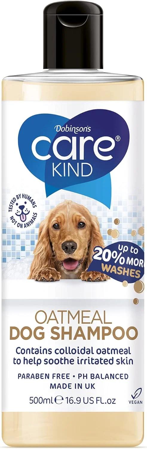 شامپو سگ جو دوسر و آلوئه ورا CAREKIND 500 میلی لیتر، محصولات شامپو سگ برای سگ های بدبو با رایحه، بهترین شامپو توله سگ جو دوسر، نظافت حرفه ای (1x 500ml)