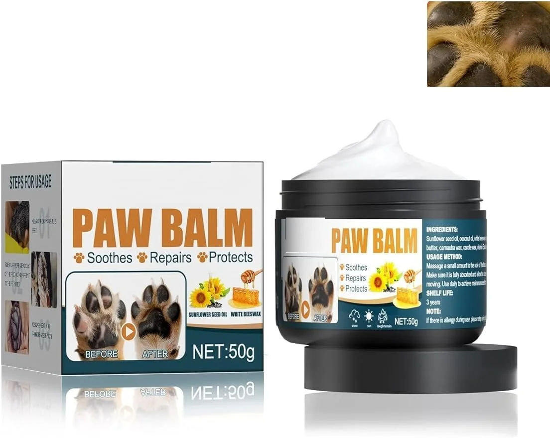 کرم پد پنجه برای سگ ها، کرم بالم برای سگ ها و گربه ها، بالم پنجه، کره پنجه برای سگ ها، بالم پنجه سگ کرم مراقبت از پنجه برای حیوانات خانگی، مرطوب کننده طبیعی برای پنجه ها و پدهای خشک، ترک خورده، دارای چروک و خارش دار