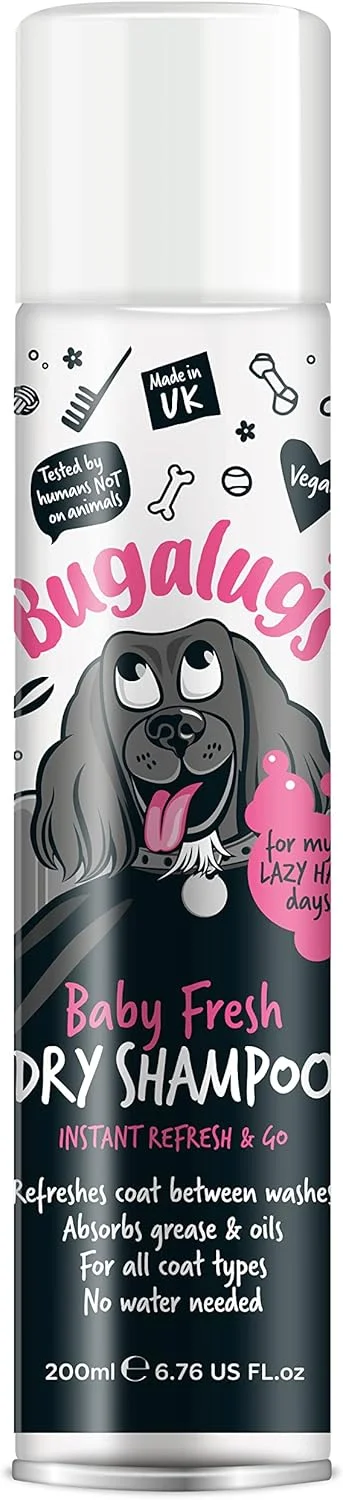 Bugalugs Baby Fresh Dry Dog Shampoo 200ml