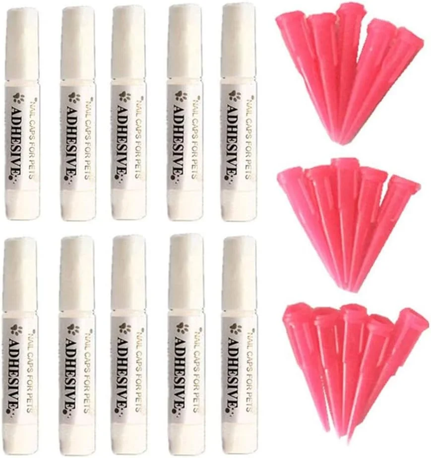 چسب ناخن حیوانات خانگی Brostown، شامل 10 عدد چسب و 15 عدد سری اپلیکاتور