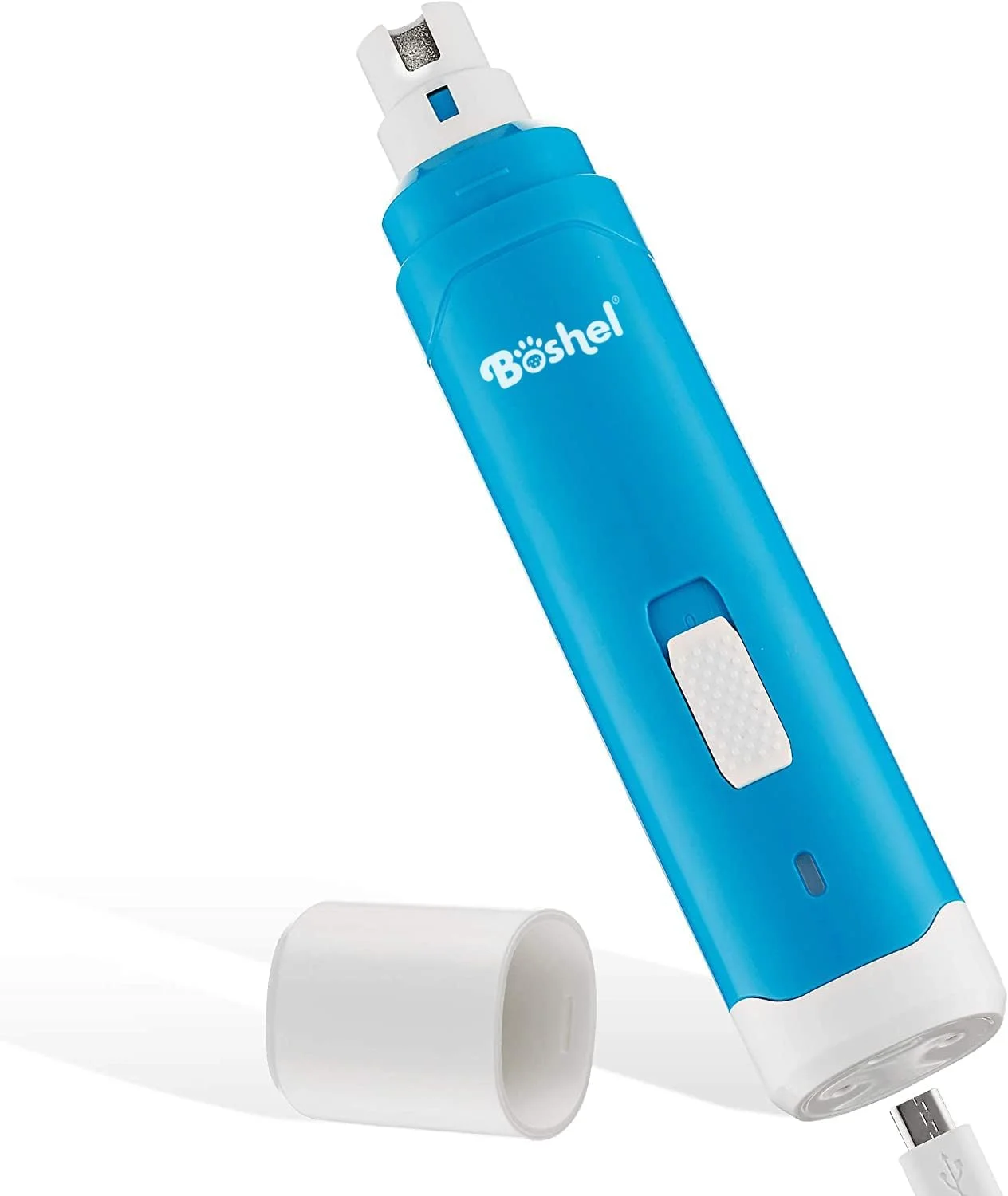 سوهان ناخن سگ Boshel - سوهان ناخن برقی قابل شارژ دو سرعته ارتقا یافته برای سگ های بزرگ - ناخن گیر بی صدا سگ - ناخن گیر سگ برای سگ های بزرگ و گربه های کوچک - سوهان ناخن حیوانات خانگی و سگ برای سگ ها