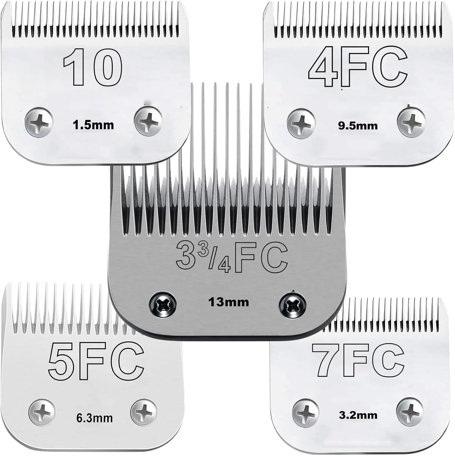 تیغه های اصلاح سگ مدل 3FC+4FC+5FC+7FC+10# سازگار با ماشین اصلاح های سگ Andis/Wahl/Oster