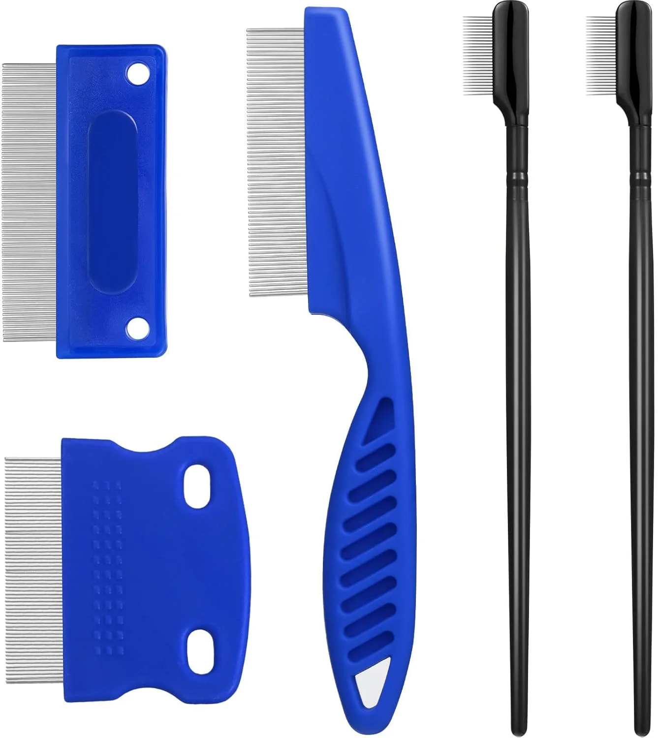 ست 5 تکه پاک کننده لکه اشک سگ BOAO | شانه ضد حساسیت مورد تایید دامپزشکان برای پودل و شیتزو | استیل ضد زنگ با نوک سیلیکونی