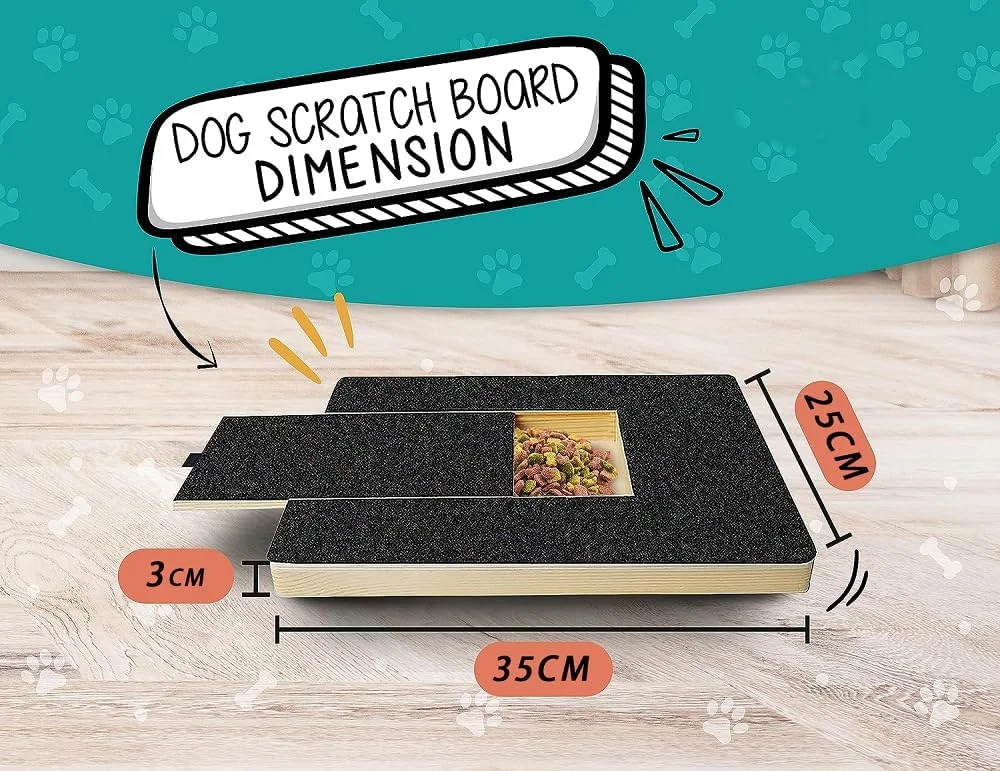 برد سوهان ناخن سگ Biubiu - پد سوهان پنجه با جعبه غذای داخلی، سمباده، اسباب بازی مالشی توله سگ - مشکی