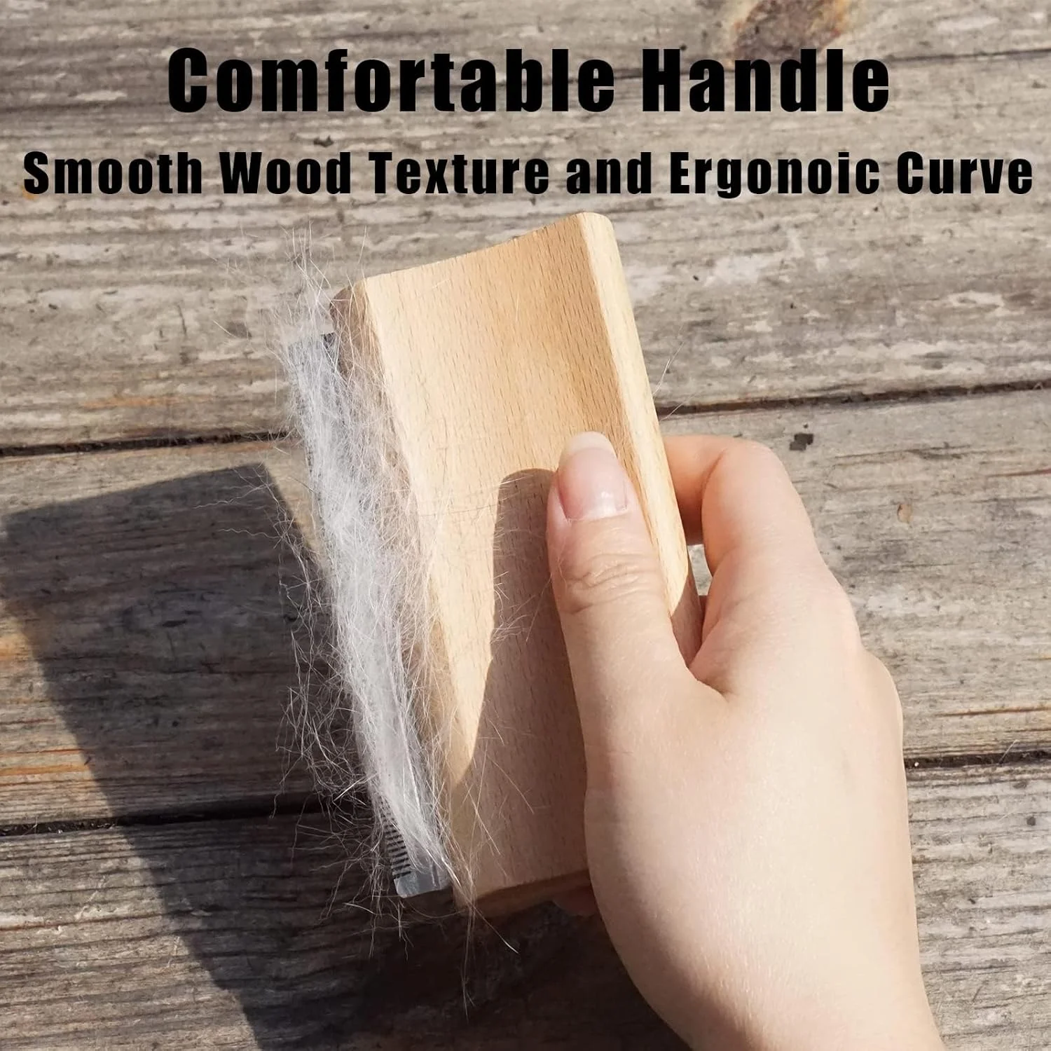 برس نظافت چند منظوره حیوانات خانگی BIGTHREE، برس موی اسب چوبی، برس نظافت حیوانات خانگی با دسته چوبی، ابزار حرفه ای نظافت حیوانات خانگی، شانه ماساژ برای اسب ها، برس نظافت چوبی با طراحی ارگونومیک