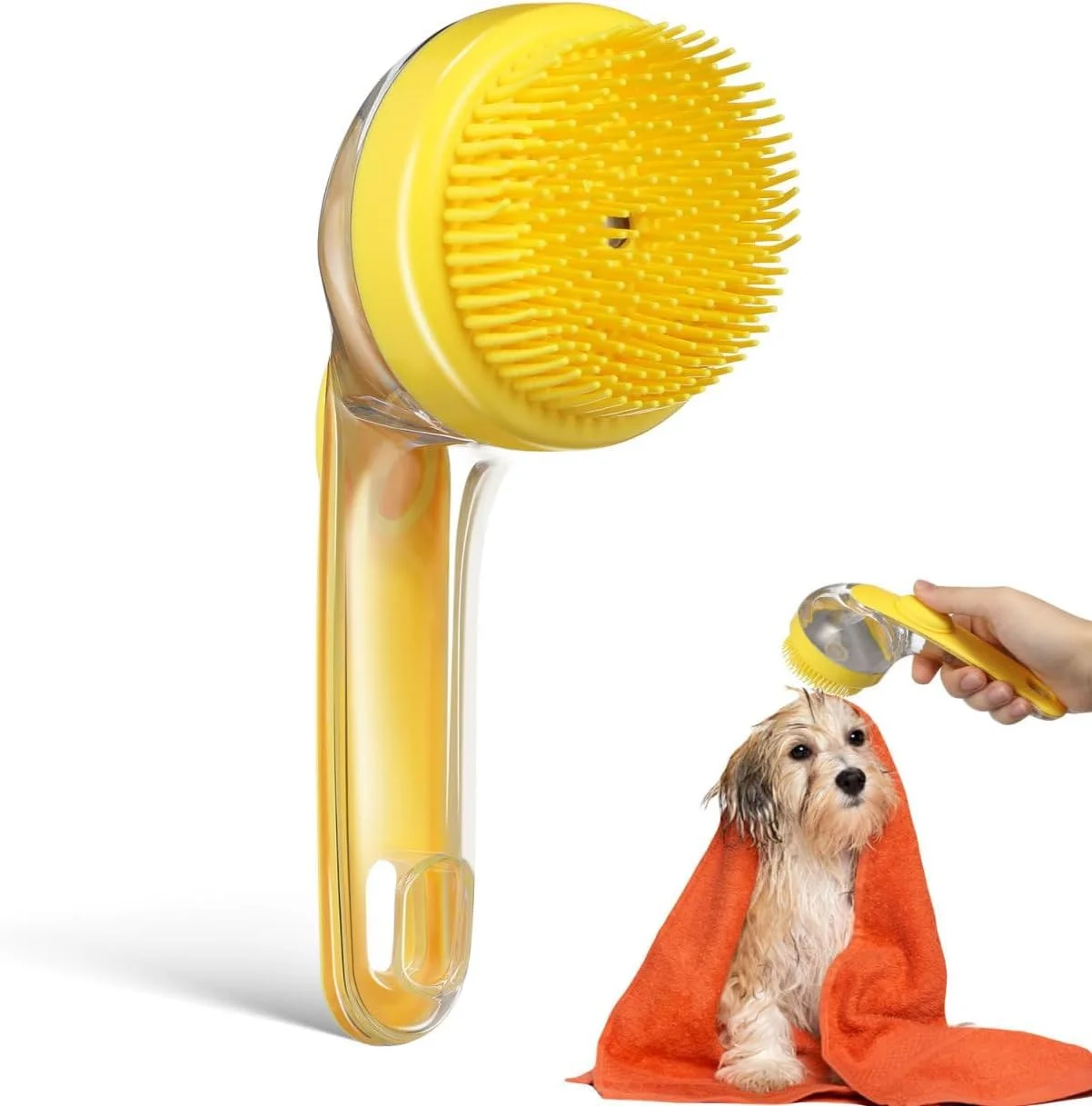 برس حمام دسته بلند حیوانات خانگی BIGTHREE، برس ماساژ حیوانات خانگی، برس حمام حیوانات خانگی، برس نظافت حیوانات خانگی، دارای پخش کننده صابون، مناسب برای تمیز کردن روزانه، ماساژ و غیره برای حیوانات خانگی.