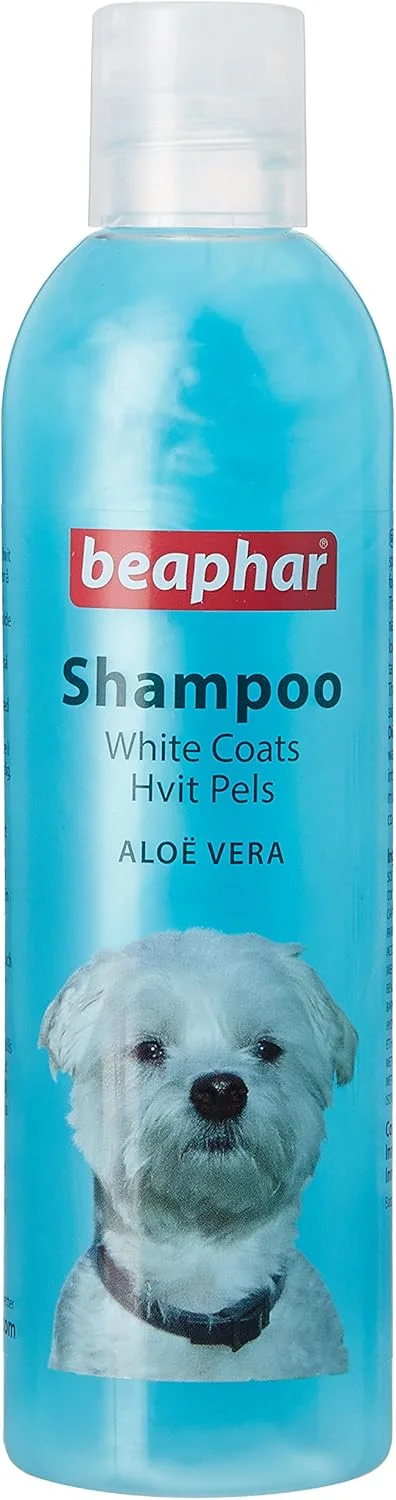 شامپو سگ بیفار حاوی آلوئه ورا مخصوص موهای سفید 250 میلی لیتر