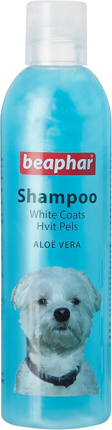 شامپو سگ بیفار حاوی آلوئه ورا مخصوص موهای سفید 250 میلی لیتر