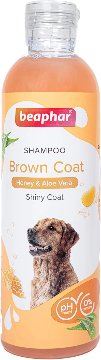 شامپو سگ Beaphar حاوی آلوئه ورا زرد (مخصوص پوشش قهوه ای) 250 میلی لیتر