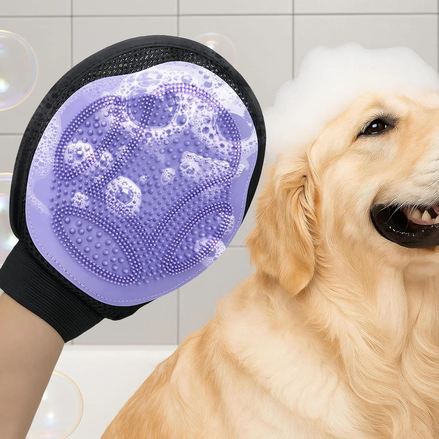 برس حمام سگ - دستکش های نظافت توله سگ، دستکش های شستشوی توله سگ برای مسافرت گربه ها سگ ها بچه گربه ها آپارتمان داخلی حمام استخر روباز