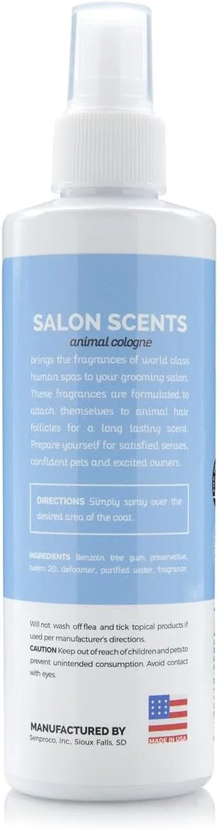 ادکلن سگ و گربه Bark2Basics با رایحه سالن - 236 میلی لیتر، عطر طبیعی و حرفه ای برای آرایش حیوانات خانگی، ماندگاری طولانی، خوشبو کننده (وانیل تمشک سیاه)