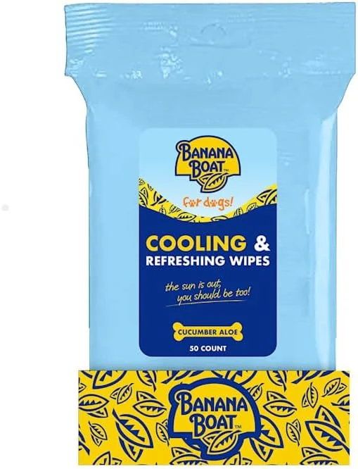 دستمال مرطوب خنک کننده ضد آفتاب سگ Banana Boat، بسته 50 عددی