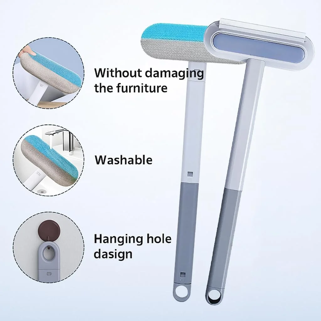 مجموعه 2 عددی برس موی حیوانات خانگی BananaHome برای مبلمان، برس پرزگیر موثر 4 در 1 قابل استفاده مجدد برای موی سگ و گربه، ابزار تمیز کننده دو طرفه چند منظوره قابل افزایش، ملایم برای مبل، فرش، لباس و رختخواب