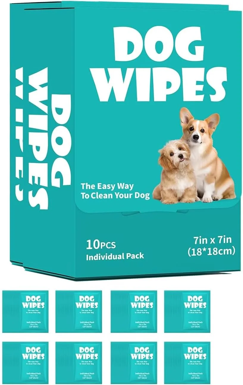 دستمال مرطوب حیوانات خانگی برای سگ و گربه، دستمال مرطوب نظافتی Azonee برای پنجه، گوش و خز، خوشبو کننده و ضد حساسیت، فوق العاده نرم و بادوام، ایده آل برای تمیز کردن روزانه، 20 عدد (بسته 2 عددی)
