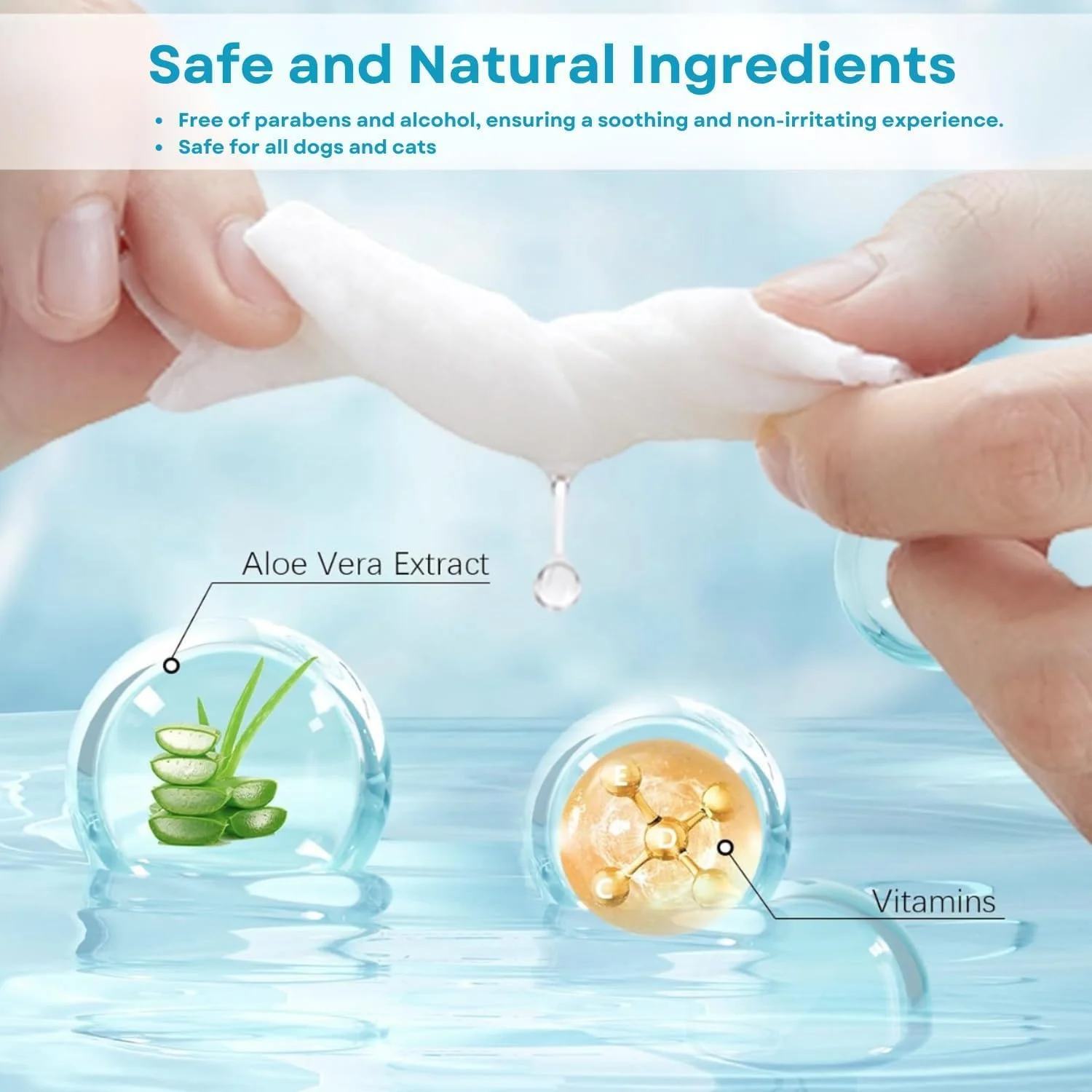 دستمال مرطوب چشم حیوانات خانگی آزونی، 100 عددی، مناسب سگ و گربه، پاک کننده لکه اشک، از بین برنده آلودگی و ترشحات چشم، ملایم و ضد حساسیت، ایمن برای استفاده روزانه دستمال مرطوب چشم حیوانات خانگی آزونی، 100 عددی، مناسب سگ و گربه، پاک کننده لکه اشک، از بین برنده آلودگی و ترشحات چشم، ملایم و ضد حساسیت، ایمن برای استفاده روزانه