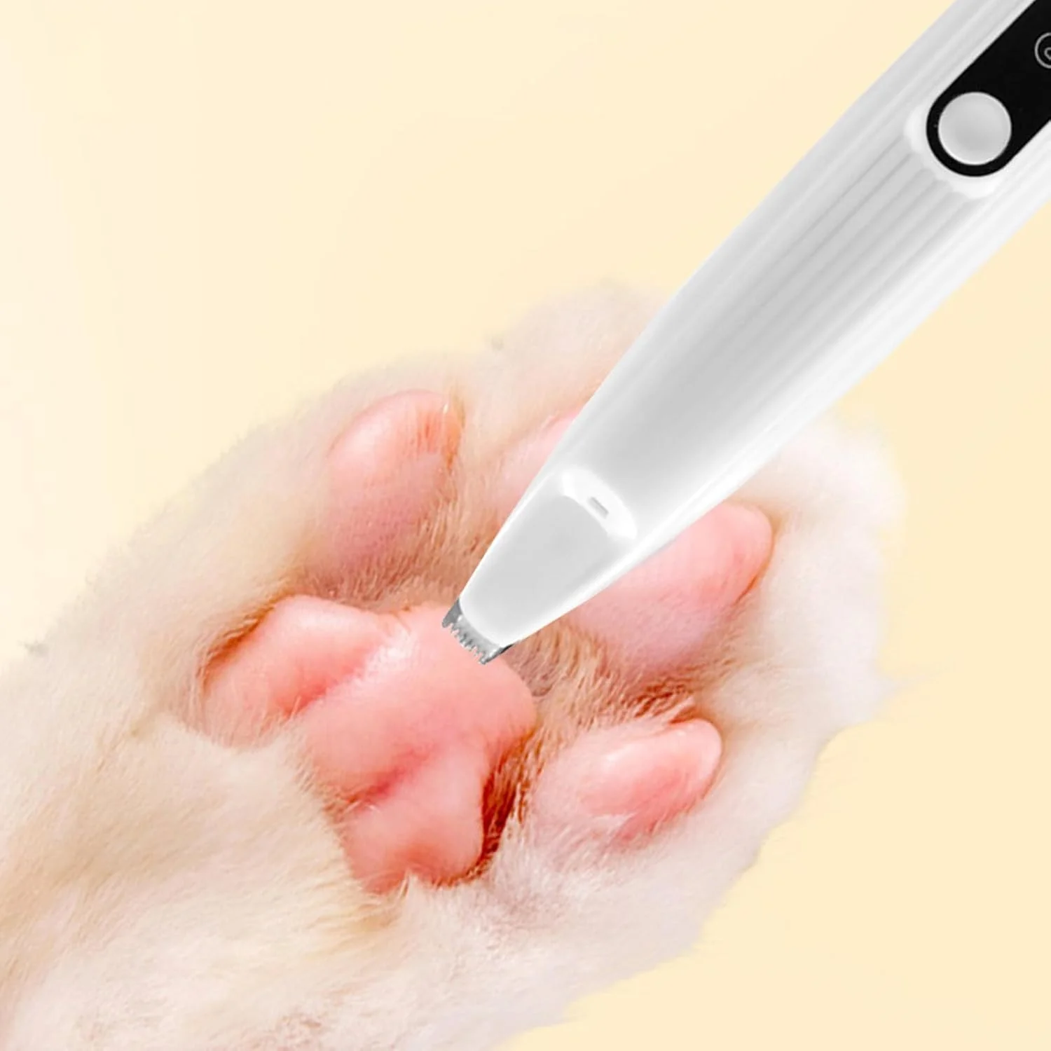 ماشین اصلاح موی حیوانات خانگی Azonee، استفاده آسان، موزن پنجه سگ قابل شارژ، اصلاح سریع ضد آب بی سیم گربه و سگ های کوچک، ماشین اصلاح برقی کوچک حیوانات خانگی برای اصلاح (سفید)