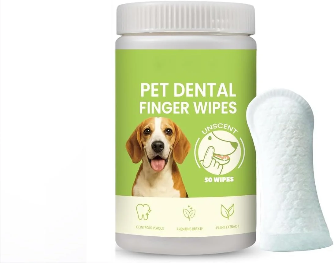 دستمال مرطوب انگشتی دندان حیوانات خانگی آزونی، مناسب سگ و گربه، با رایحه نارگیل، از بین برنده پلاک و جرم دندان، خوشبو کننده دهان، استفاده آسان، ایمن و مناسب سفر (50 عدد) دستمال مرطوب انگشتی دندان حیوانات خانگی آزونی، مناسب سگ و گربه، با رایحه نارگیل، از بین برنده پلاک و جرم دندان، خوشبو کننده دهان، استفاده آسان، ایمن و مناسب سفر (50 عدد)