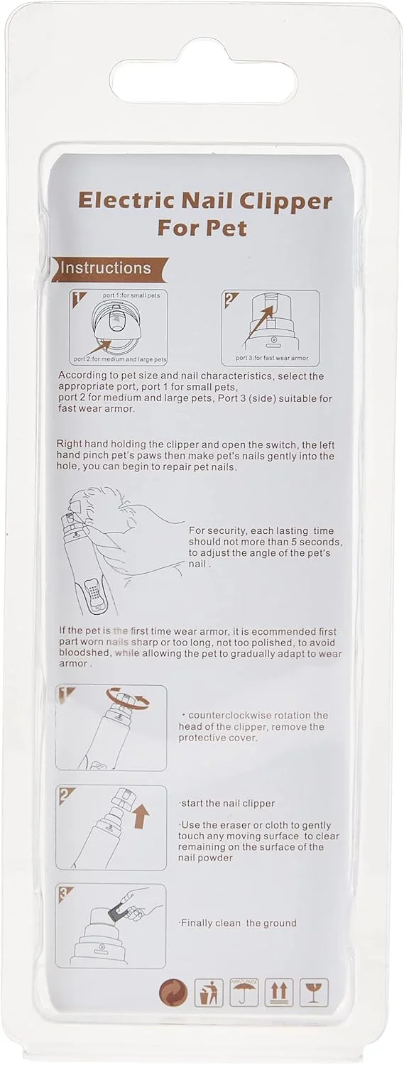 سوهان ناخن برقی فوق العاده بی صدا برای سگ و گربه، ابزار مانیکور حیوانات خانگی، ناخن گیر حیوانات خانگی