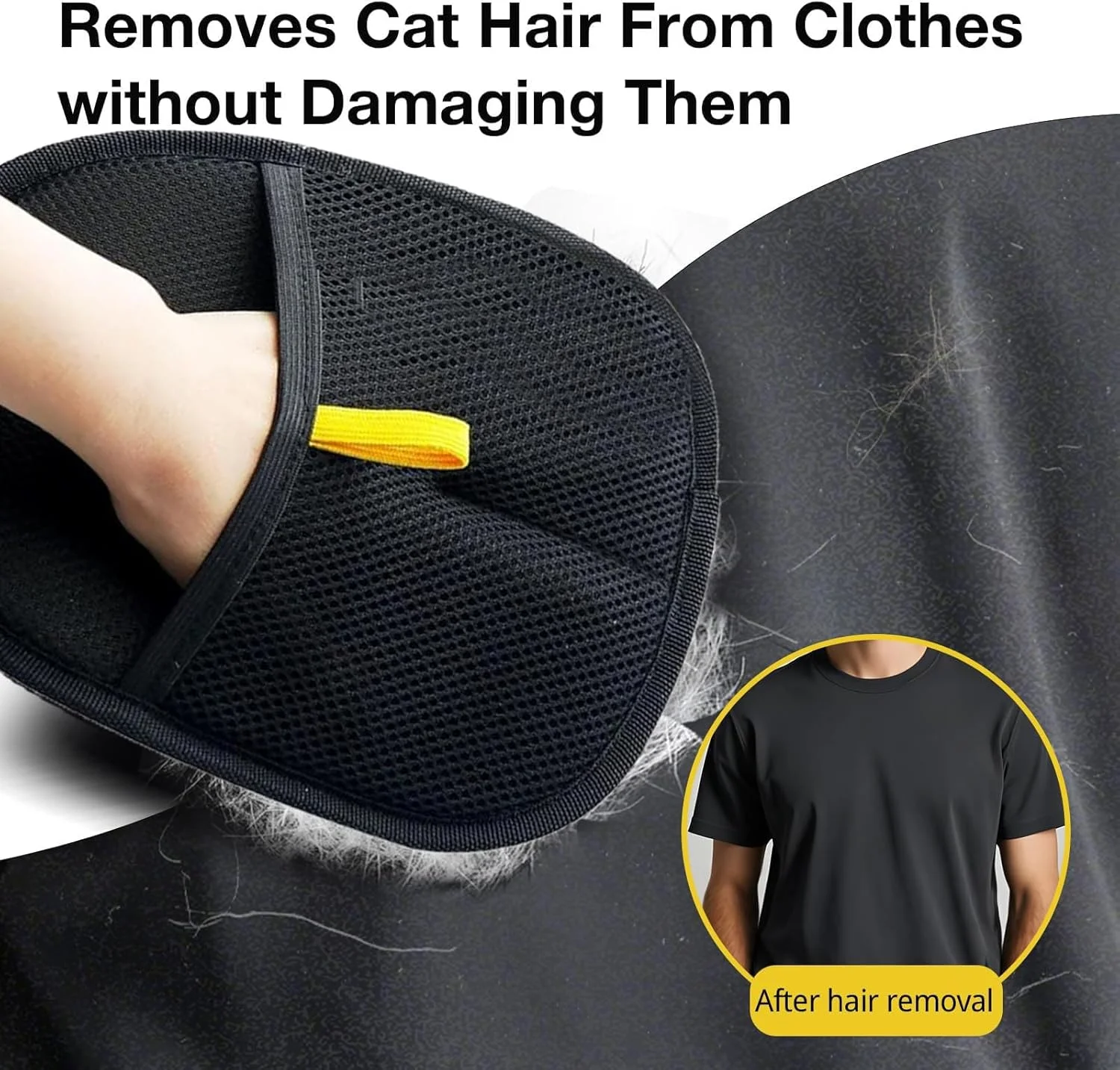 دستکش دو طرفه نظافت حیوانات خانگی Azonee، دستکش های استاتیک قابل استفاده مجدد برای گربه ها و سگ ها، حذف موثر مو، ندول های لاستیکی نرم و سطح مشبک، طراحی راحت و قابل حمل، برای تمیز کردن موی حیوانات خانگی