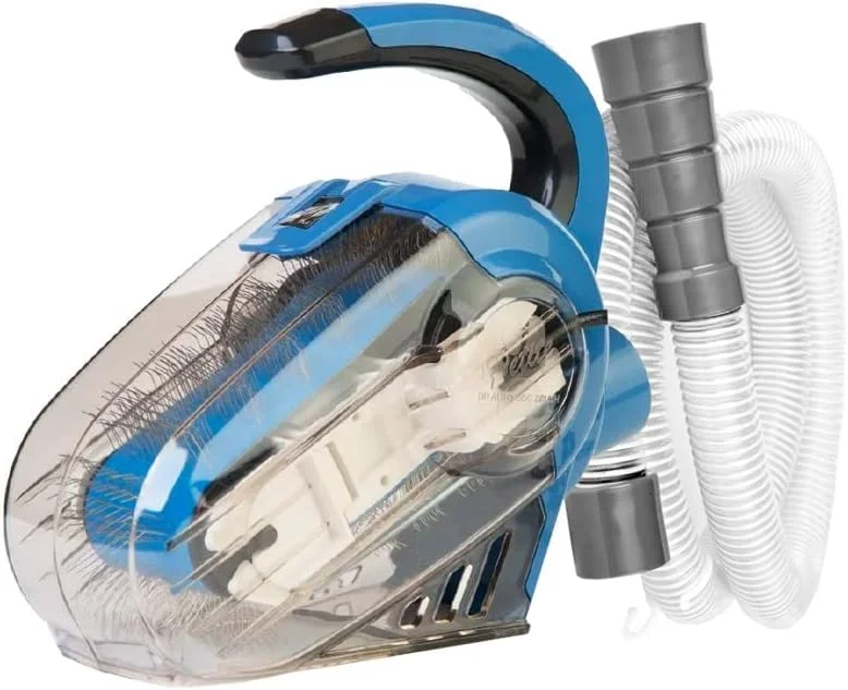 برس سگ اتوماتیک - برس سگ - برس لیسه برقی برای سگ های با موهای متوسط تا بلند - شلنگ انعطاف پذیر برای اتصال به جاروبرقی شما - تسمه برس سفید برای باز کردن گره های بسیار قوی