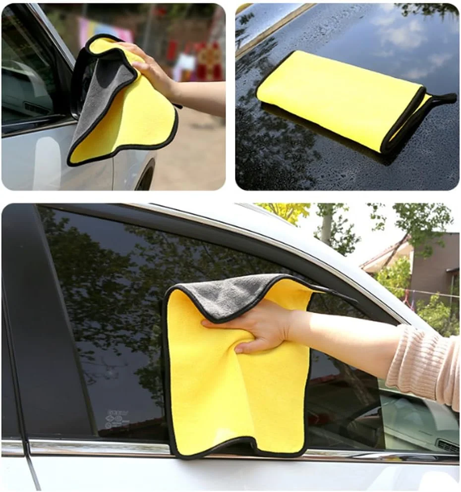 حوله حمام سگ Azonee، 2 عدد، حوله مخملی مرجانی فوق العاده جاذب، حوله شامپو سگ، حوله حمام حیوانات خانگی، حوله نظافت گربه برای سگ ها و گربه های متوسط، قابل شستشو در ماشین لباسشویی، زرد و خاکستری 50x100 سانتی متر