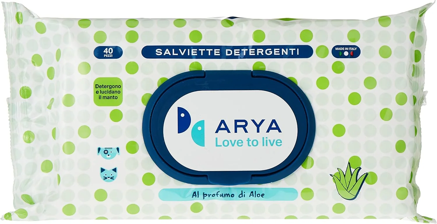 دستمال مرطوب آریا با عصاره آلوئه ورا، 40 عدد