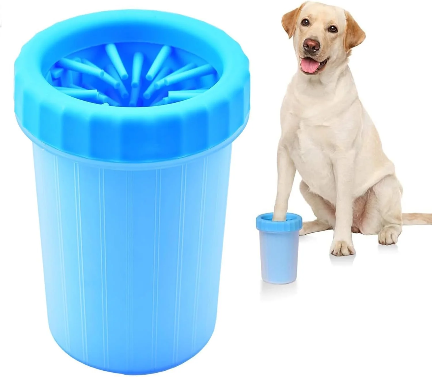 فنجان تمیز کننده پنجه سگ Aputue، برس شستشوی پای حیوانات خانگی سیلیکونی نرم، برس تمیز کننده ملایم با پایه ضد لغزش برای سگ های متوسط ​​و بزرگ، ایده آل برای پنجه های گلی بعد از پیاده روی و بازی در فضای باز