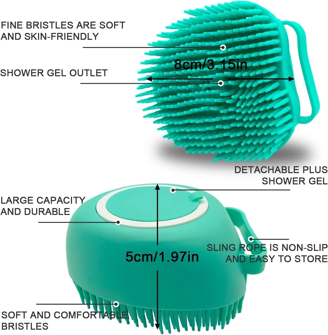 برس حمام حیوانات خانگی Aputue، اسکرابر ماساژ سیلیکونی نرم با پخش کننده صابون برای سگ ها و گربه ها، برس تمیز کننده ملایم برای توله سگ ها و حیوانات خانگی کوچک، برس شامپو سگ برای حمام و مراقبت از خز