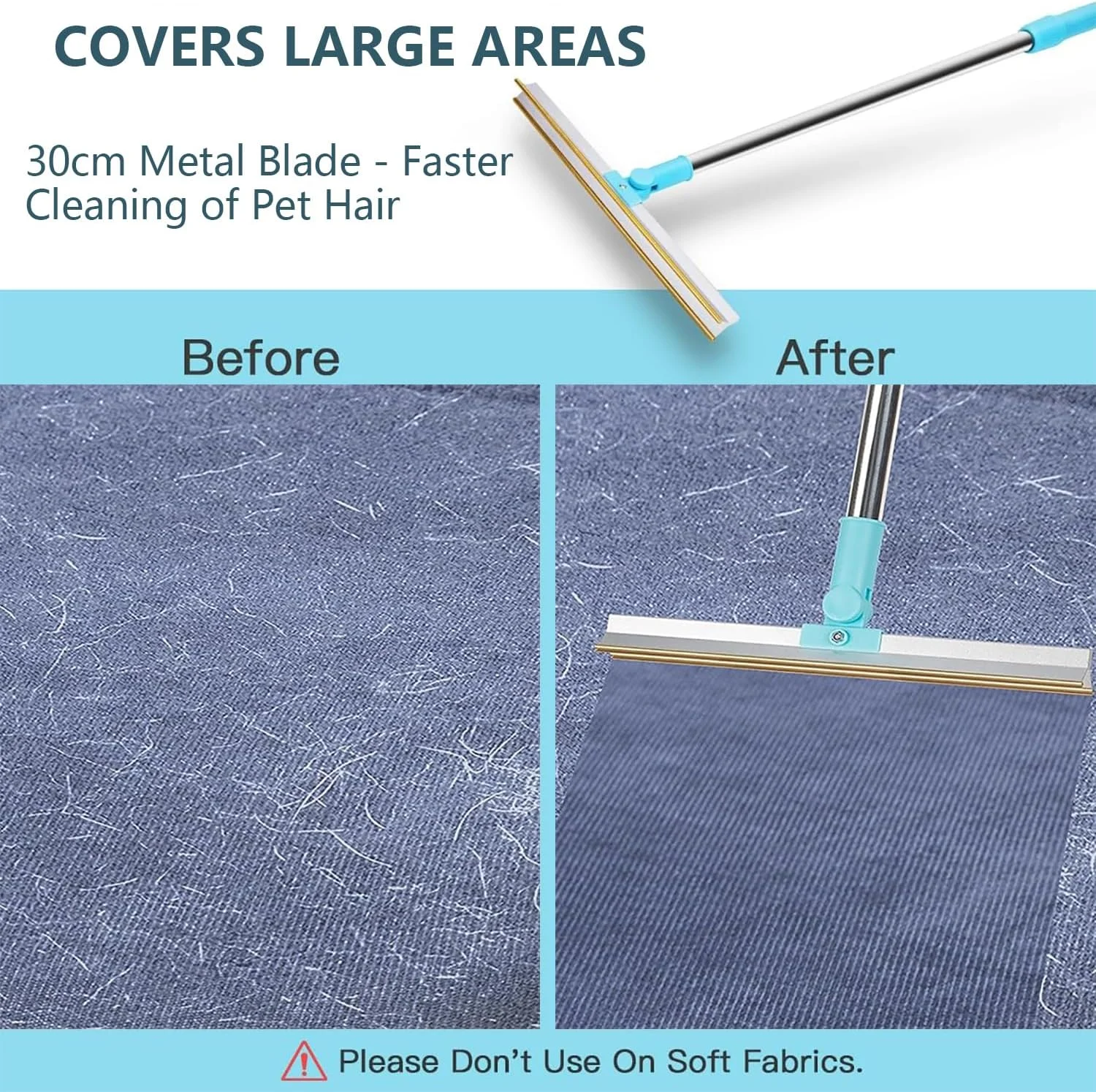 مجموعه 3 عددی مو جمع کن حیوانات خانگی Angju، ابزار جمع آوری موی حیوانات خانگی با دسته تلسکوپی 140 سانتی متری، چنگک فرش و قالیچه برای جمع آوری موی سگ و گربه با چرخش 180 درجه، اسکراپر فرش برای موی حیوانات خانگی