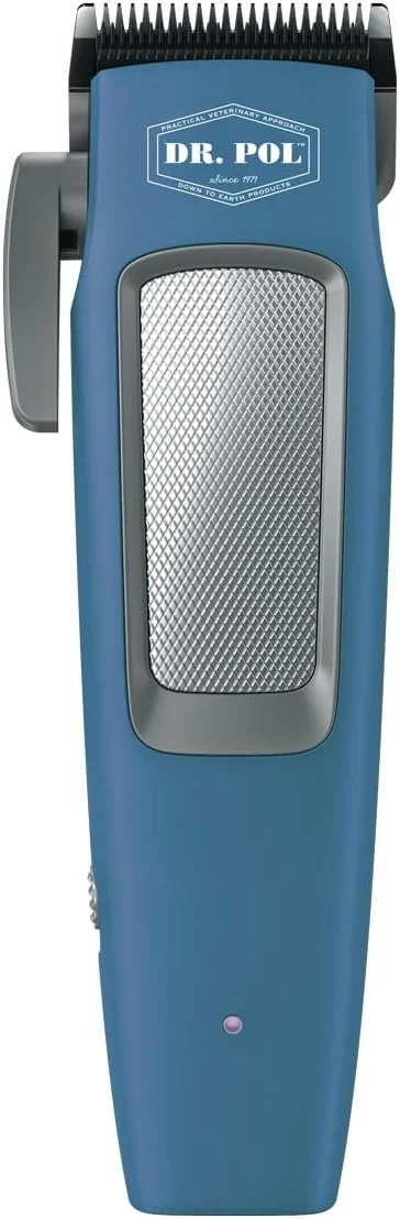 ست ماشین اصلاح بی سیم Andis Dr. Pol Easy Clip Cordless II، سبک وزن، یون لیتیوم قدرتمند، پیرایش جهانی روی پوشش های سبک تا متوسط با تیغه با روکش تیتانیوم قابل تنظیم، آبی، 561125