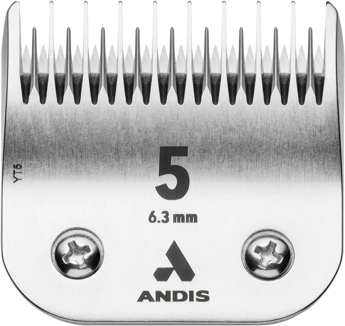 تیغه ماشین اصلاح سگ اندیس 72640 با لبه فولادی کربنی، سایز 5 دندانه پرشی، طول برش 1/4 اینچ، کروم