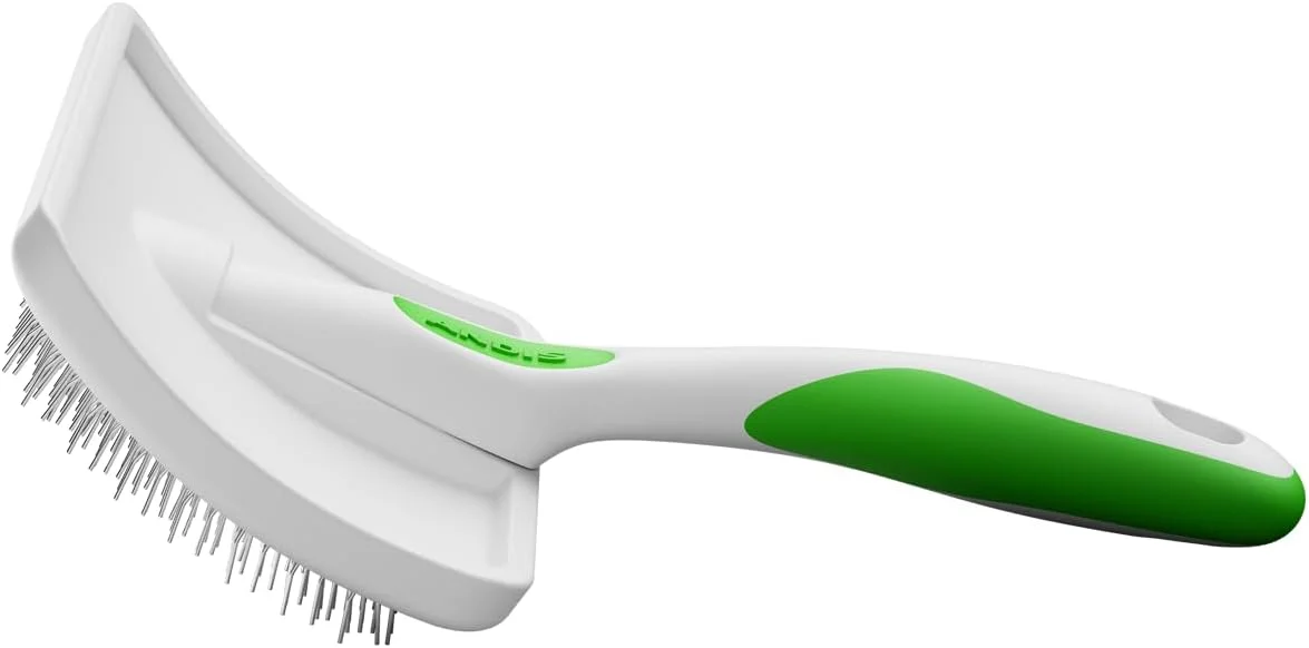 برس مو پاک کن خودکار حیوانات اندیس مدل 68540 با موهای خمیده از جنس استیل ضد زنگ برای همه نژادها - کاهش ریزش مو تا 90٪، از بین بردن گره خوردگی، آلودگی و موهای شل - بزرگ، سبز برس مو پاک کن خودکار حیوانات اندیس مدل 68540 با موهای خمیده از جنس استیل ضد زنگ برای همه نژادها - کاهش ریزش مو تا 90٪، از بین بردن گره خوردگی، آلودگی و موهای شل - بزرگ، سبز