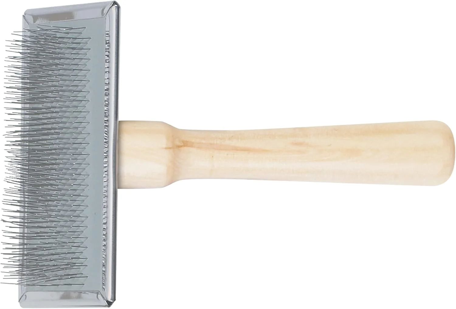 برس مو سگ آنکول با دسته چوبی، مناسب برای توله سگ و حیوانات خانگی، برس سیمی بزرگ برای از بین بردن موهای مرده و گره خوردگی، افزایش درخشندگی مو، دسته چوبی بزرگ