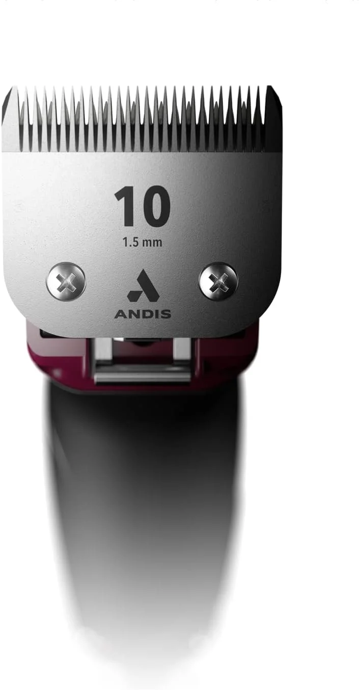 ست ماشین اصلاح حرفه ای 5 سرعته تیغه جداشدنی اندیس مدل Excel 68530 - مناسب اصلاح حیوانات/سگ، موتور چرخشی، بدنه ضد لغزش با روکش نرم، سیم 14 اینچی، مناسب برای انواع پوشش ها و نژادها، SMC، بورگاندی